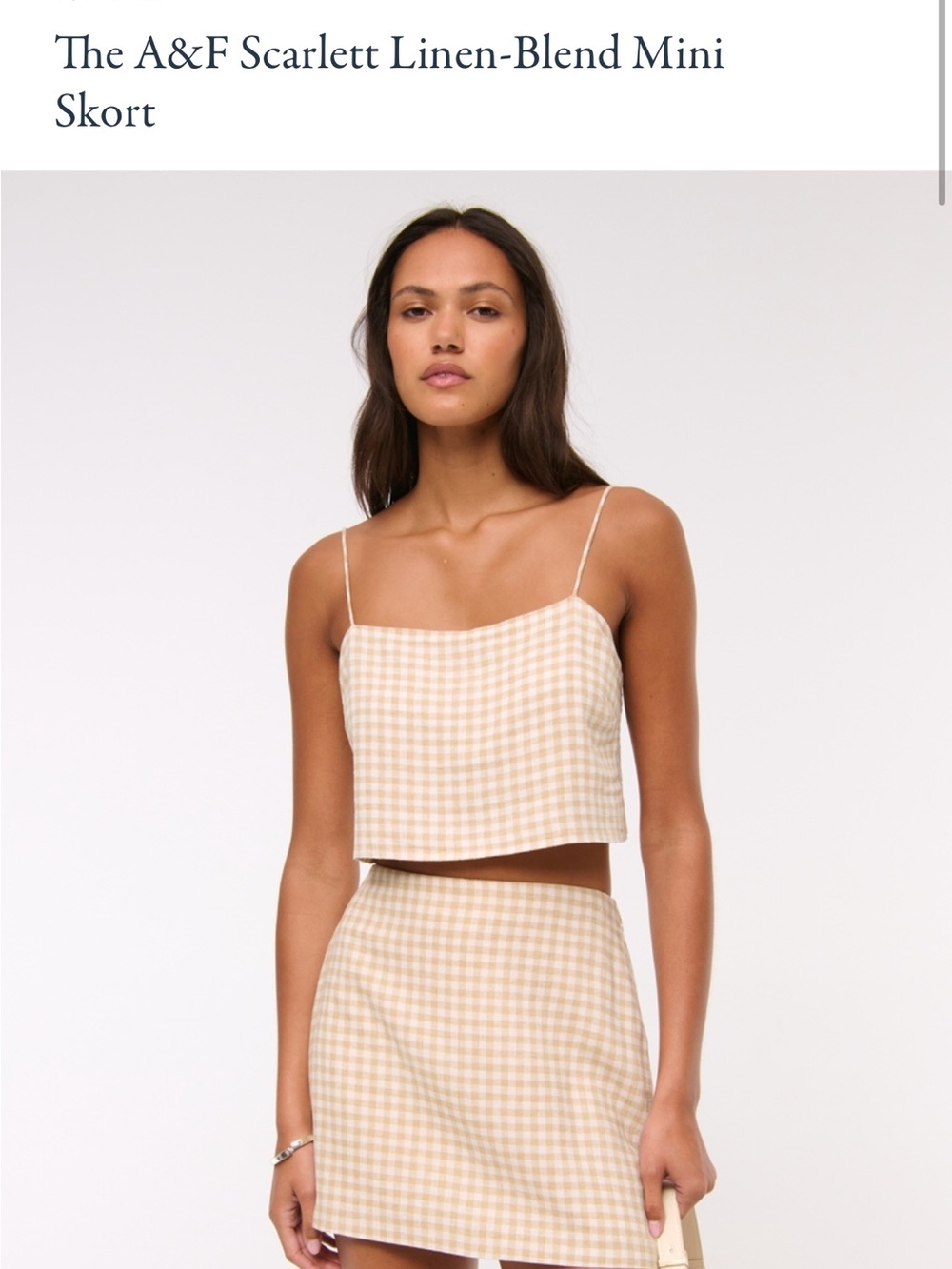 The A&F Scarlett Linen-Blend Mini Skort - NWOT